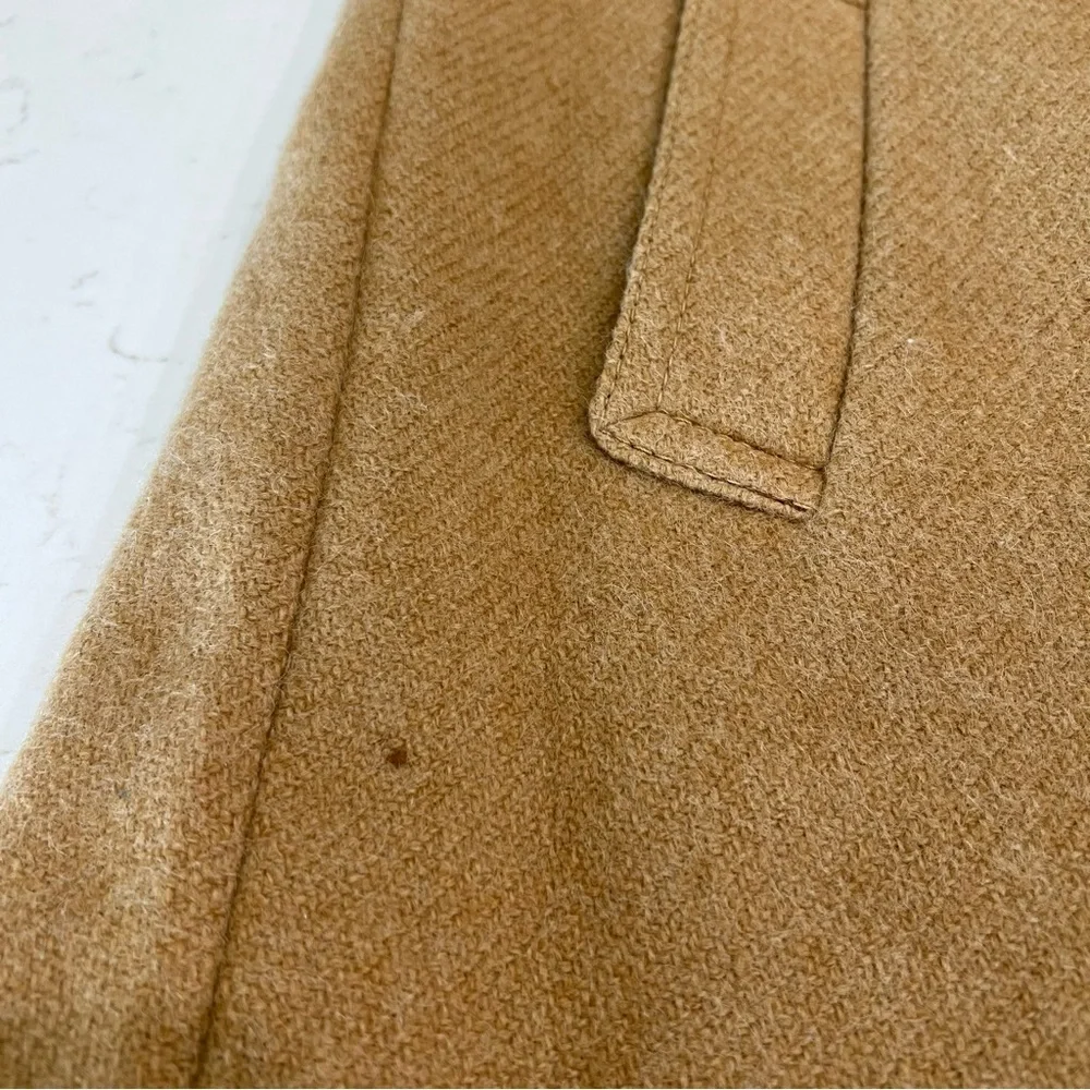 Vintage The Men’s Shop JCPenney Camel Wool Overcoat – Size 44 – Classic Menswear - Picture 15 of 15